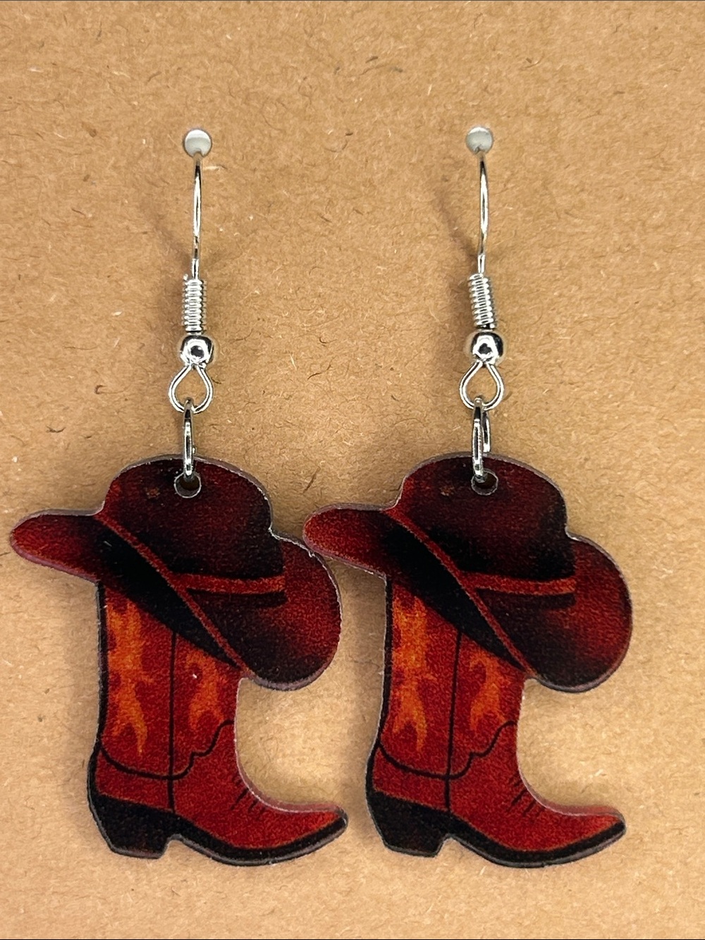 Cowboy Boot & Hat Dangle Earrings Fashion Jewelry
